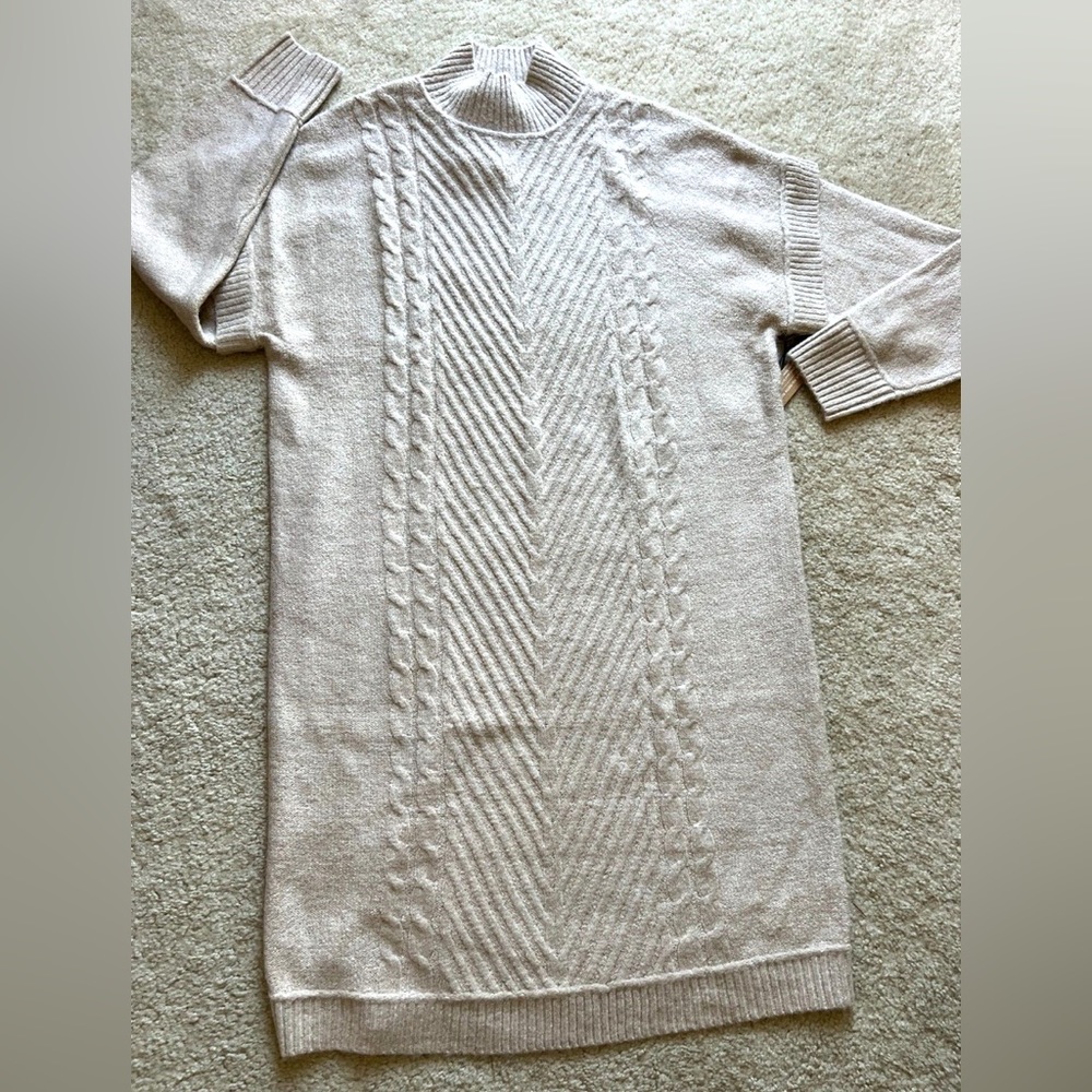 NWOT Cream Sweater Dress